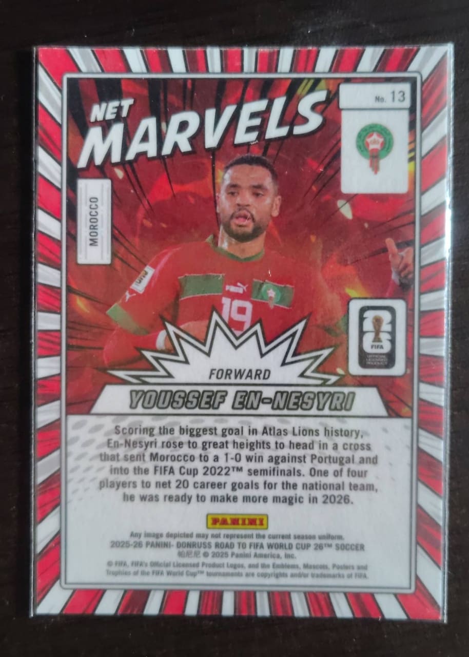 2025-26 Panini Donruss Road to FIFA World Cup Soccer Youssef En-Nesyri, foto 2