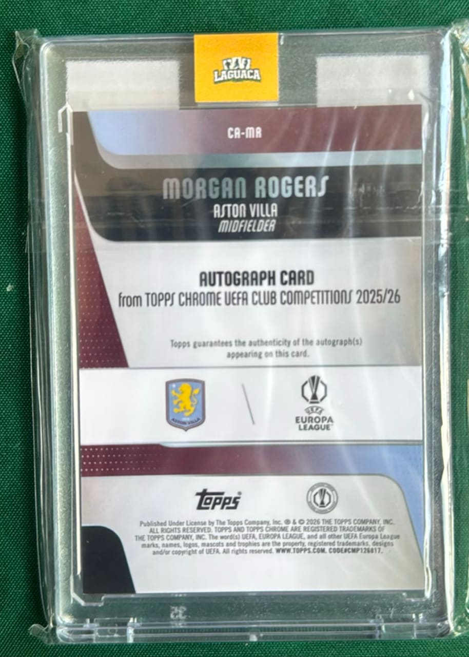2025-26 Topps Chrome UEFA Club Competitions Morgan Rogers, foto 2
