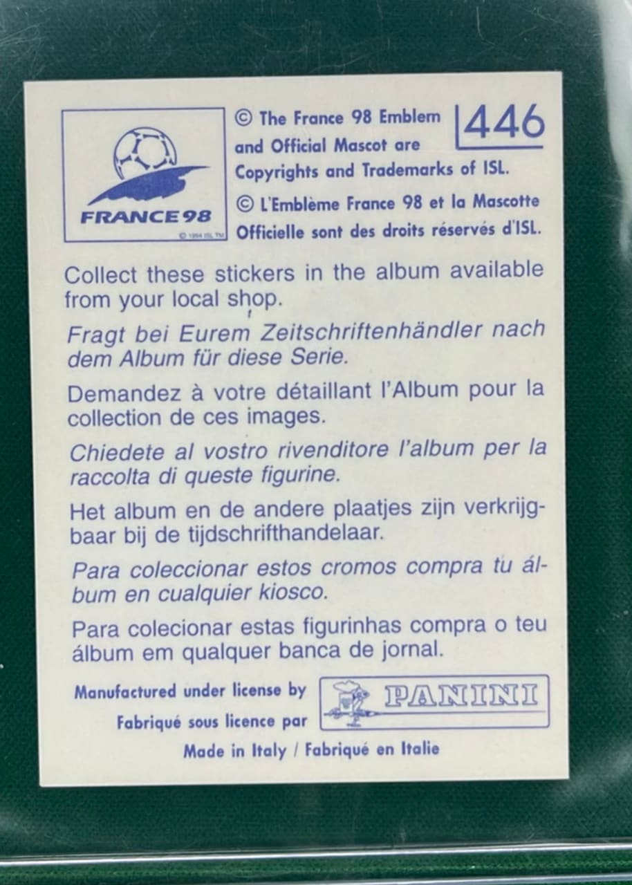 ESCUDO SELECCIÓN COLOMBIA PANINI FRANCIA1998, foto 2