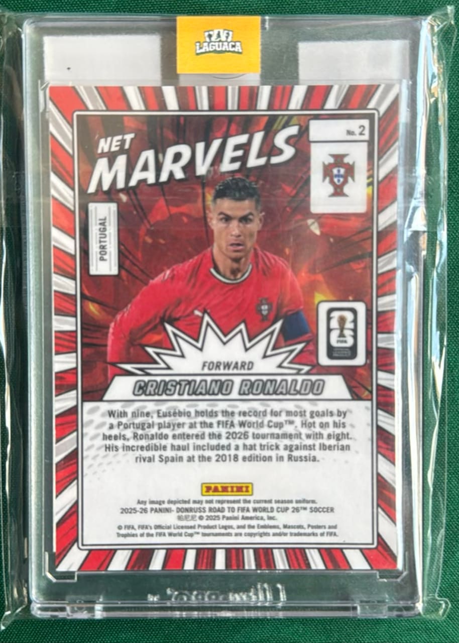 2025-26 Panini Donruss Road to FIFA World Cup Soccer Cristiano Ronaldo · Numerada /199, foto 2