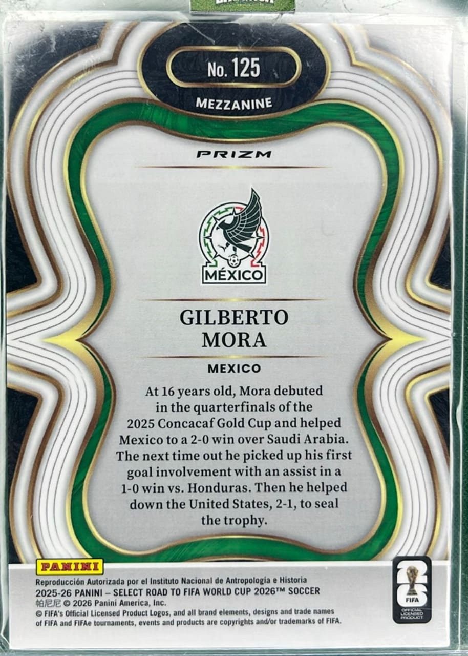 GILBERTO MORA ROOKIE PANINI PRIZM WC 2026, foto 2