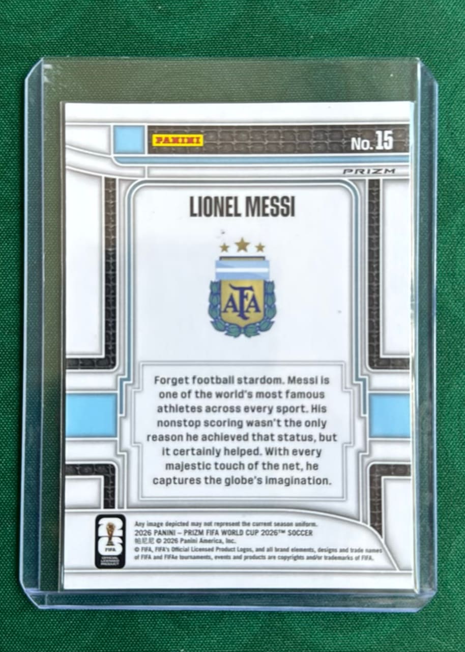 2026 Panini Prizm FIFA World Cup Soccer Lionel Messi, foto 2
