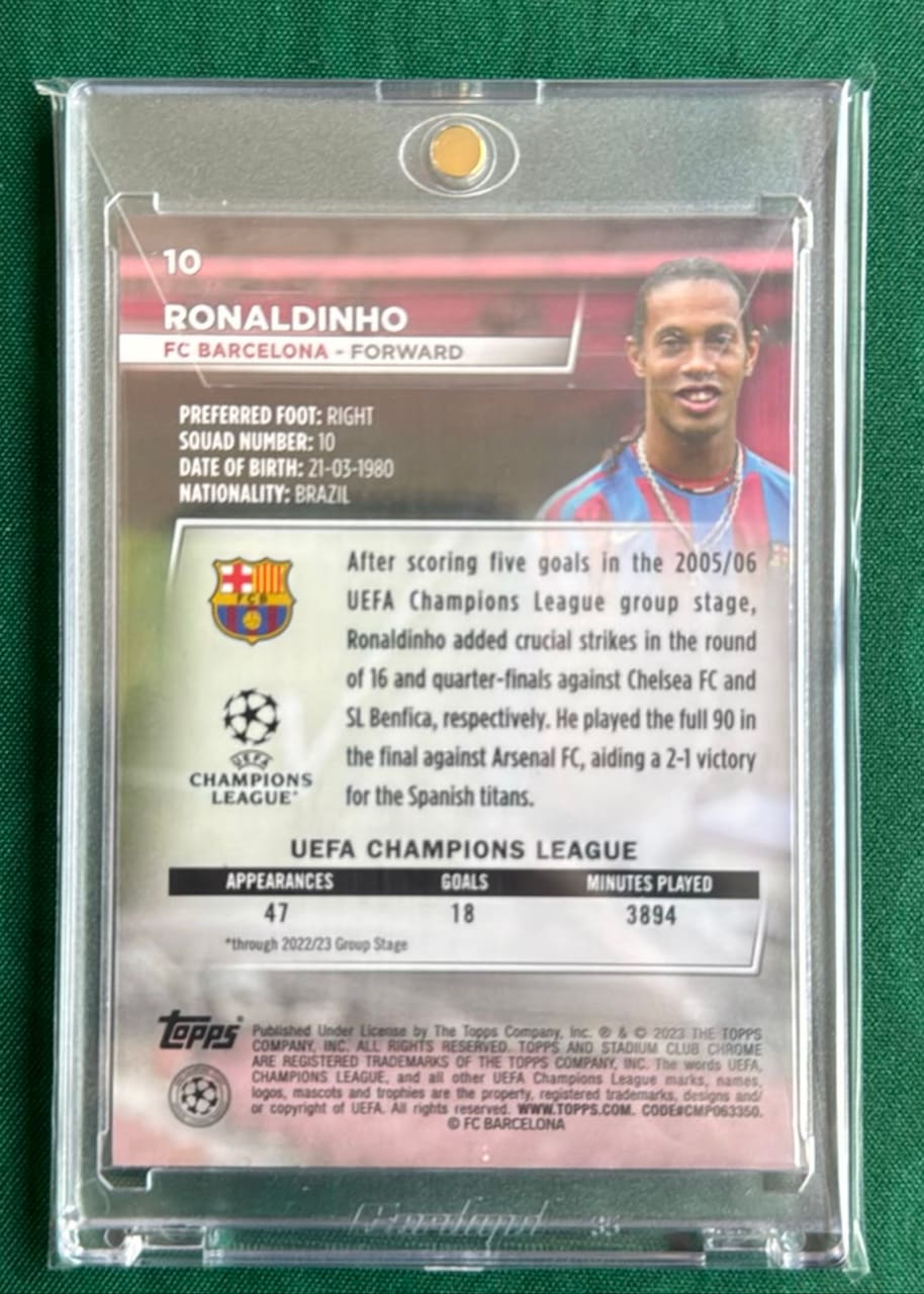 2005-06 Topps Stadium Club Chrome Ronaldinho, foto 2
