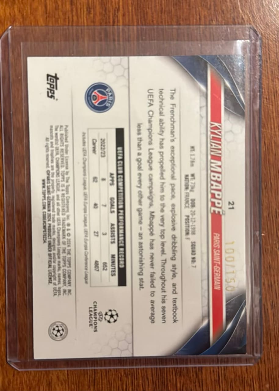 Kylian Mbappe Topps /150, foto 2