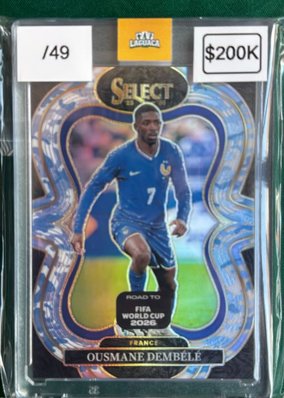 2025-26 Panini Select Road to FIFA World Cup 2026 Soccer Ousmane Dembélé · Numerada /49