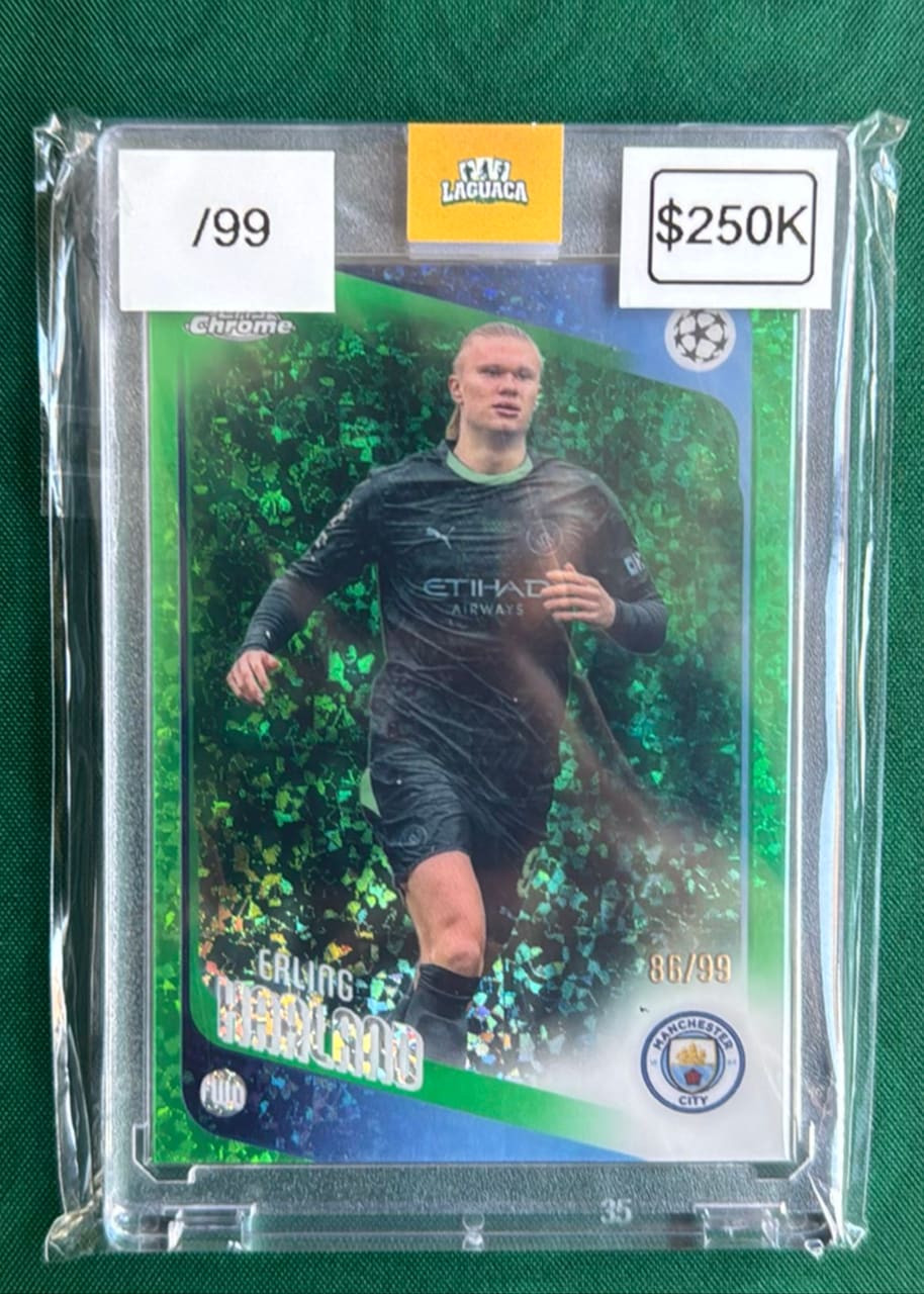 2024 Topps Chrome UEFA Champions League Erling Haaland · Numerada 86/99