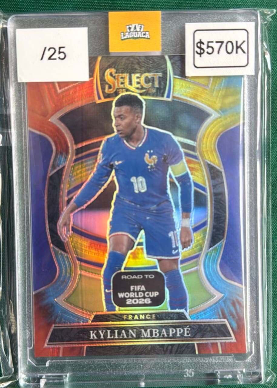 2025-26 Panini Select Road to FIFA World Cup 2026 Kylian Mbappé · Numerada /25