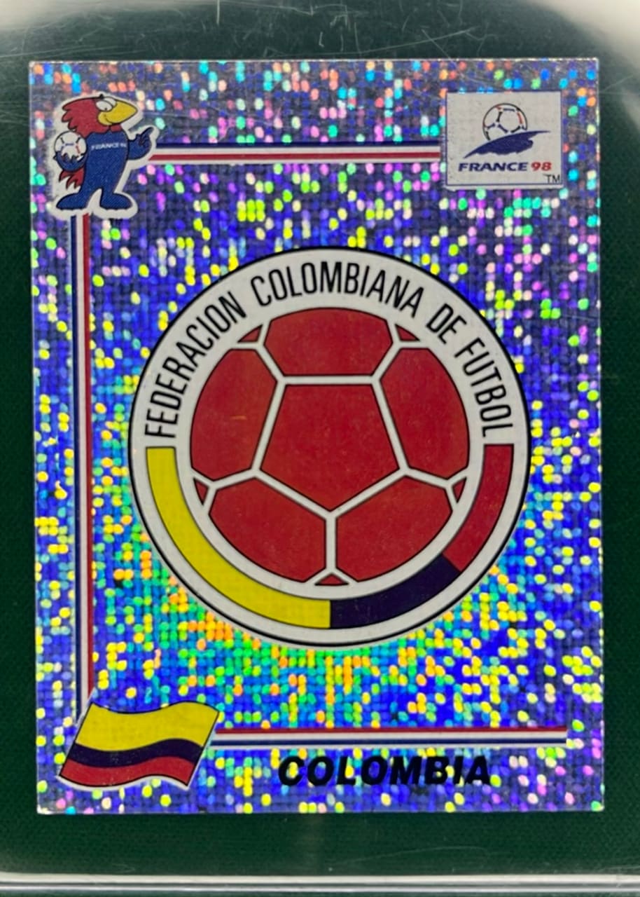 ESCUDO SELECCIÓN COLOMBIA PANINI FRANCIA1998