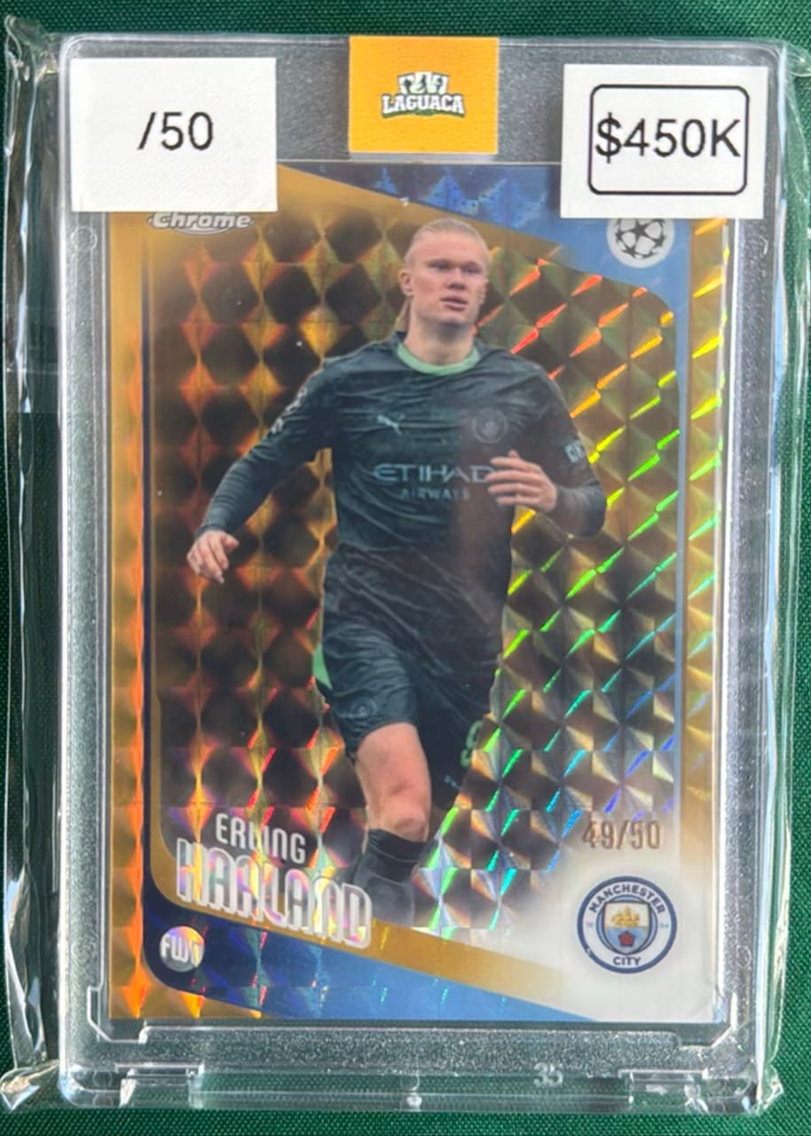 2025 Topps Chrome UEFA Champions League Erling Haaland · Numerada 49/50
