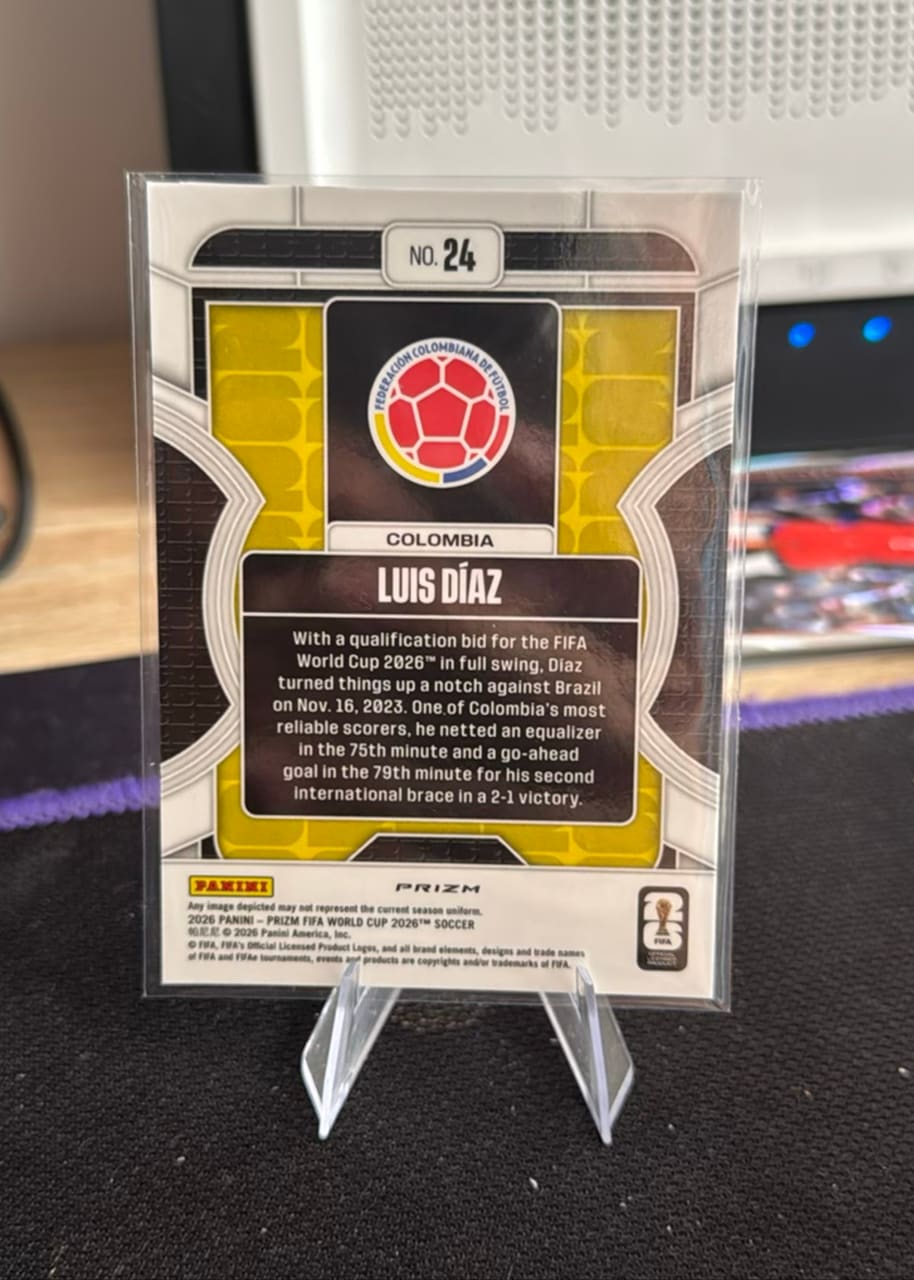 2026 Panini Prizm FIFA World Cup Soccer Luis Díaz, foto 2
