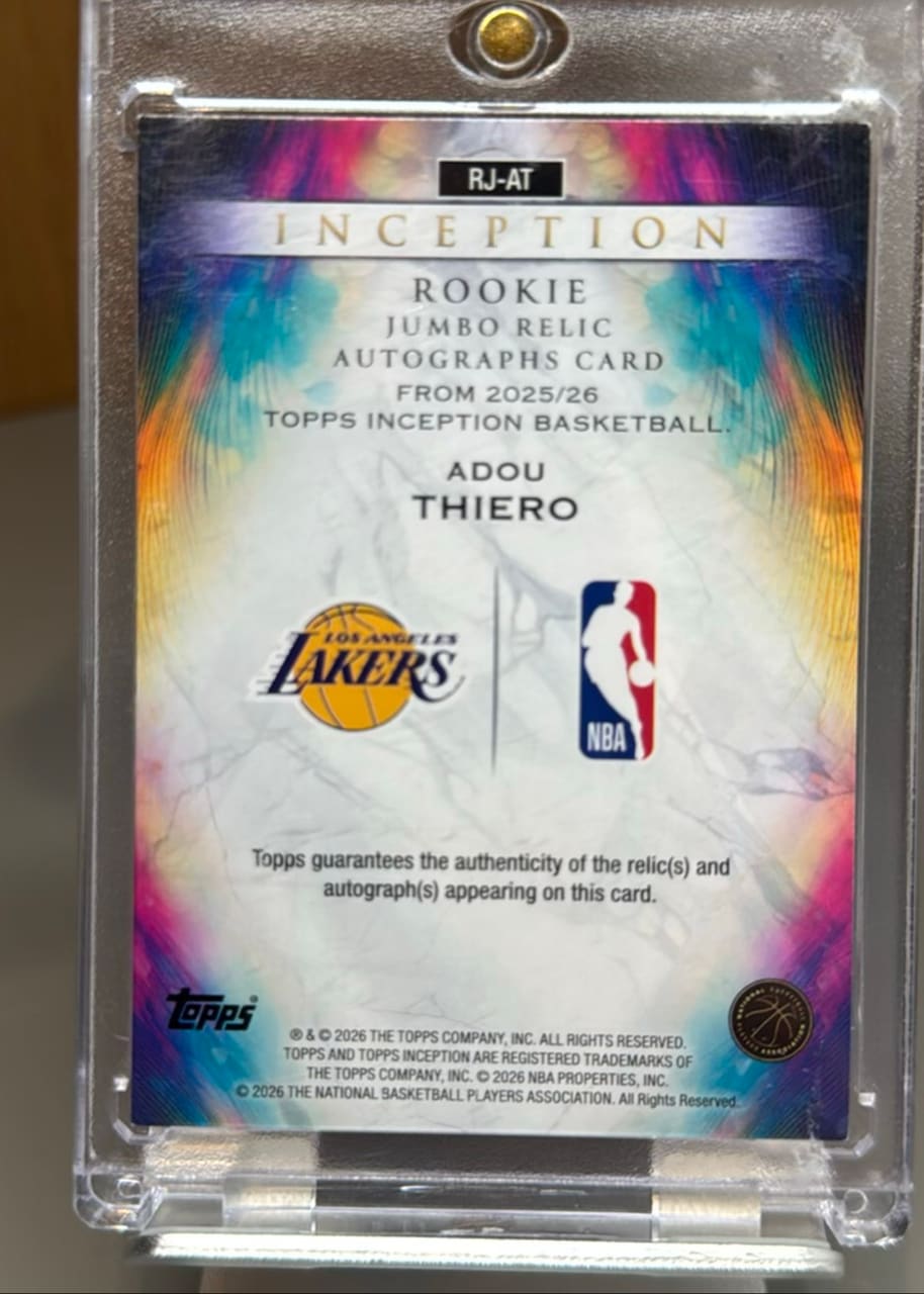 2025-26 Topps Inception Basketball Adou Thiero Autograph Mega Patch 5/5, foto 2