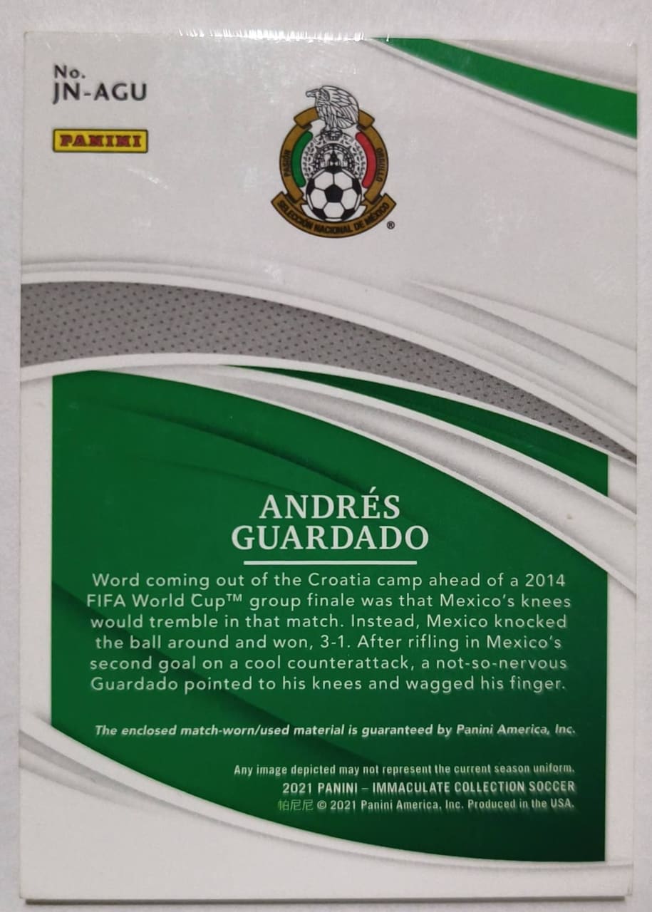 2021 Panini Immaculate Collection Soccer Andrés Guardado · Numerada 02/11, foto 2