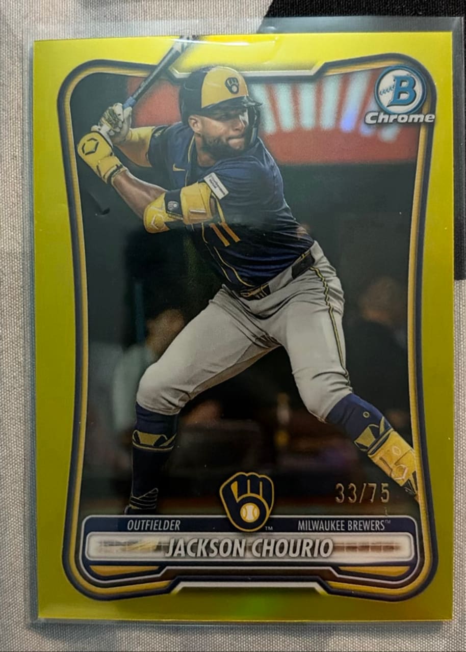 2026 Topps Bowman Chrome Jackson Chourio · Numerada 33/75
