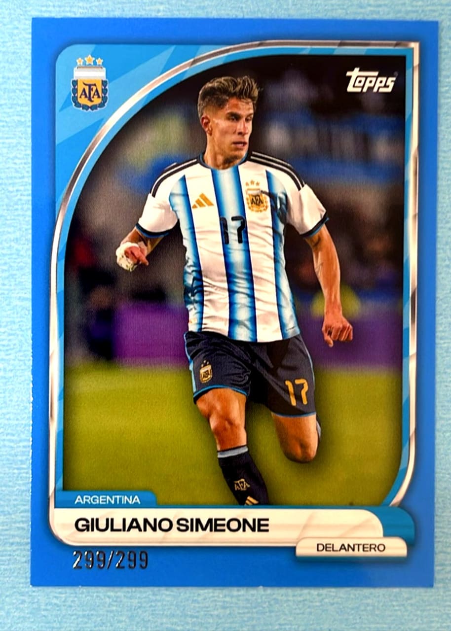 2026 Topps FC Oficial Giuliano Simeone · Numerada 299/299