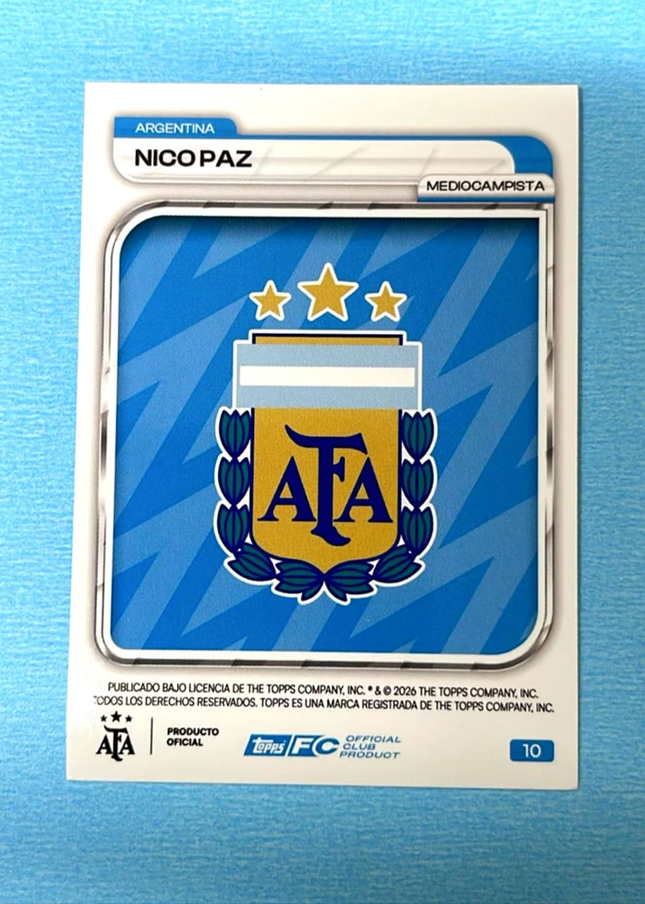 2026 Topps FC Nico Paz · Numerada 181/225, foto 2