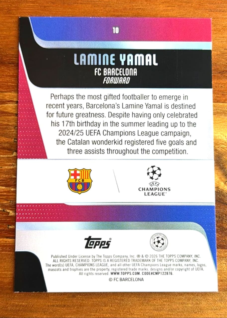 2024-25 Topps UEFA Champions League Lamine Yamal, foto 2