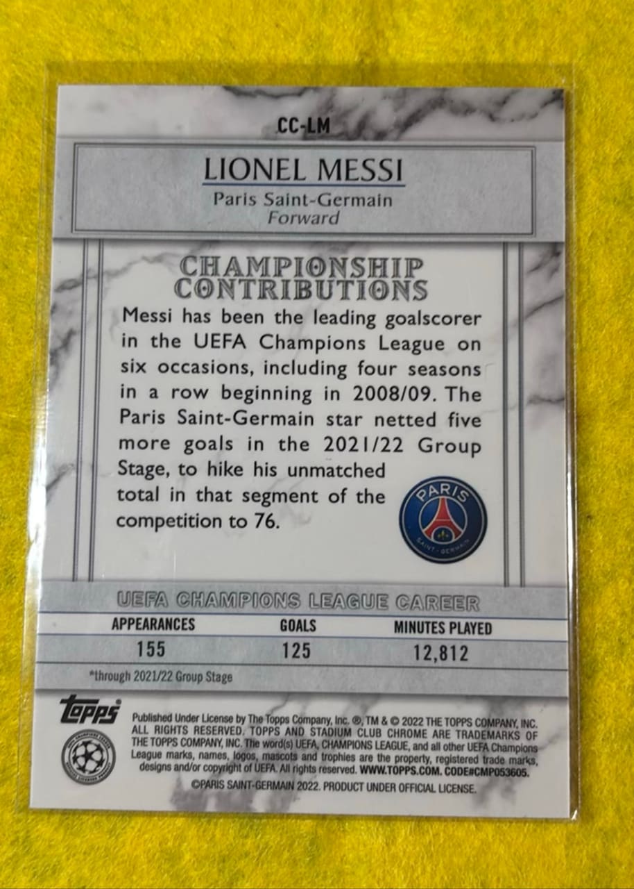 2022 Topps Stadium Club Chrome Lionel Messi, foto 2