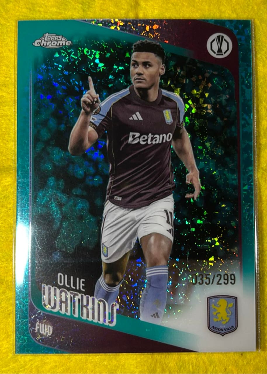 2026 Topps Chrome UEFA Europa League Ollie Watkins · Numerada 095/299
