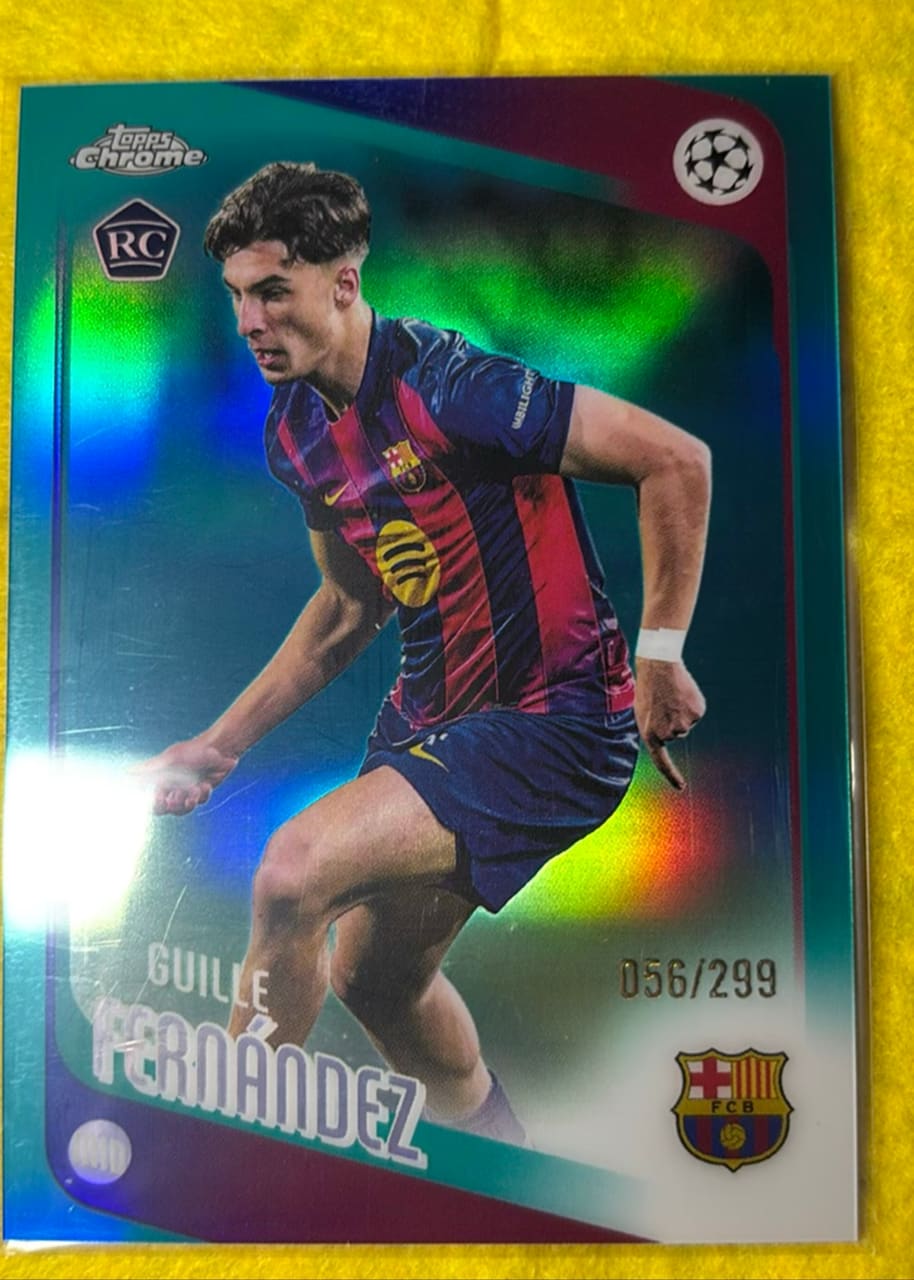 2026 Topps Chrome UEFA Champions League Guille Fernández · Numerada 056/299