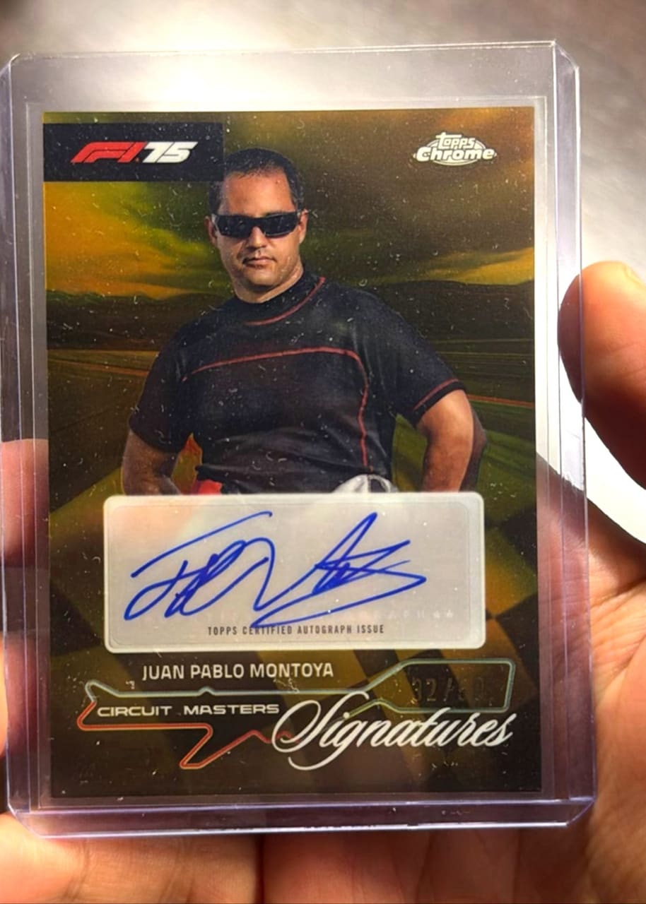 2025 Topps Formula 1 Chrome Juan Pablo Montoya firma