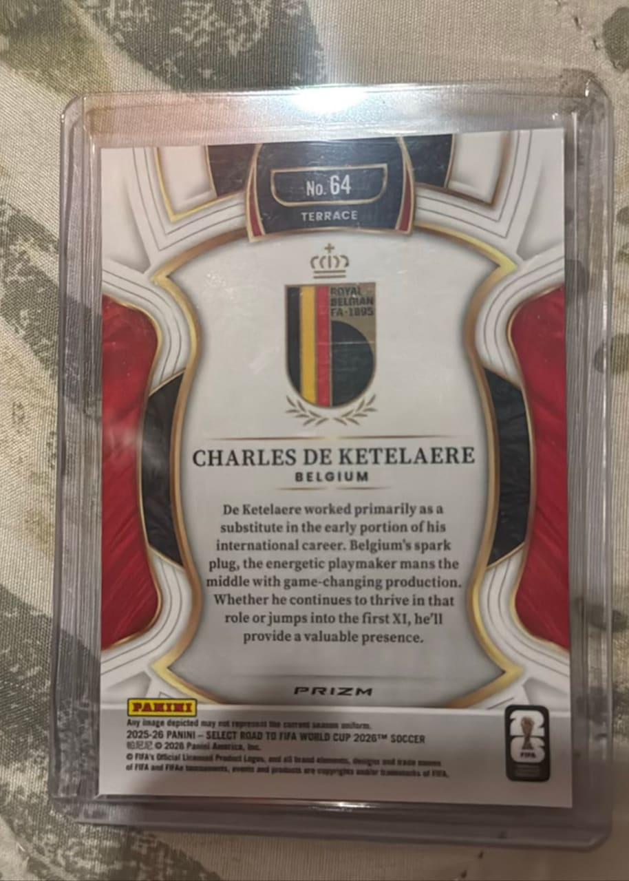 2025-26 Panini Prizm Road to FIFA World Cup 2026 Soccer Charles De Ketelaere, foto 2