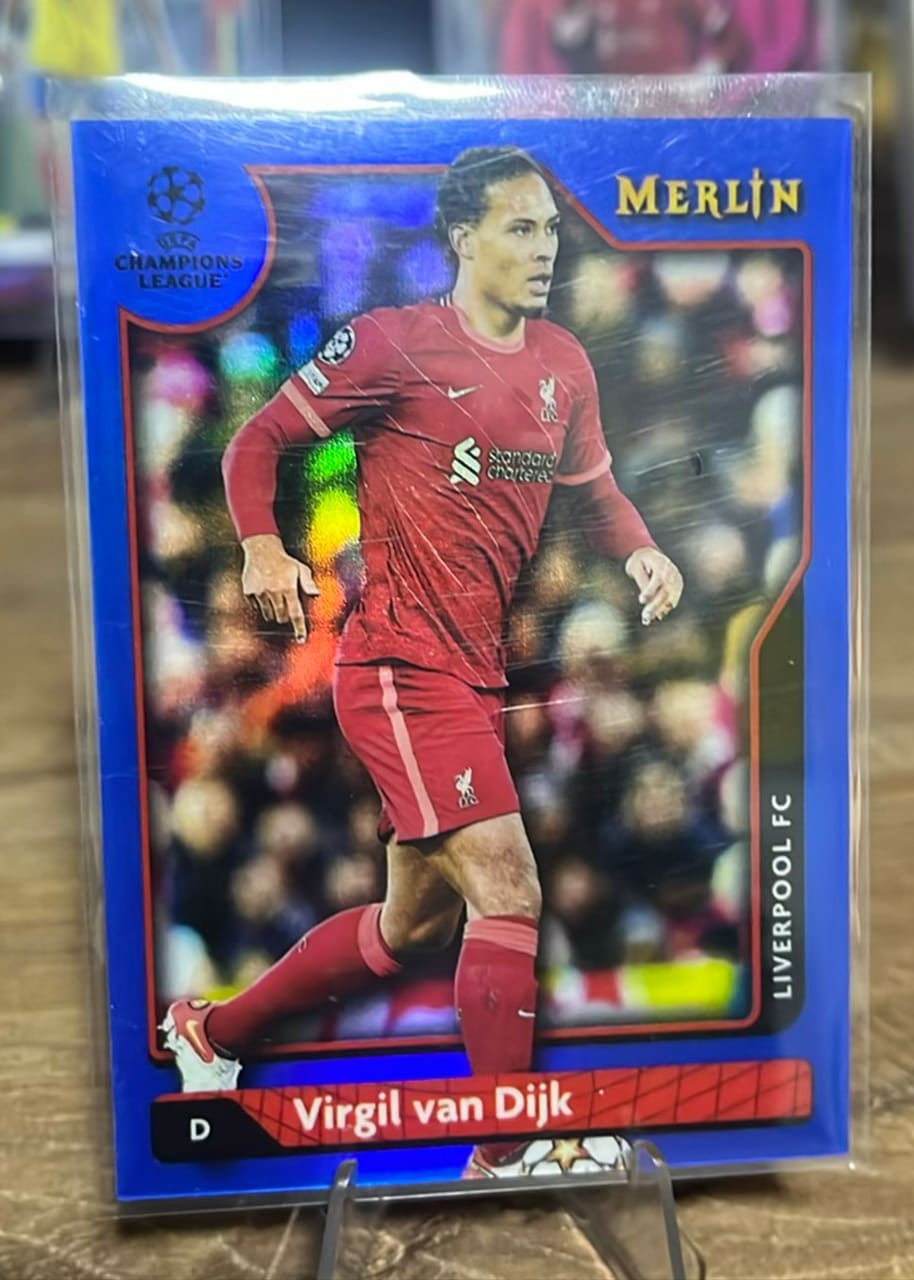 2022 Topps Merlin Champions League Virgil van Dijk · Numerada 53/75