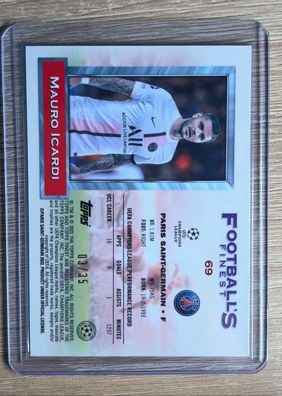 Mauro Icardi 3/35 Topps Finest Flashback, foto 2