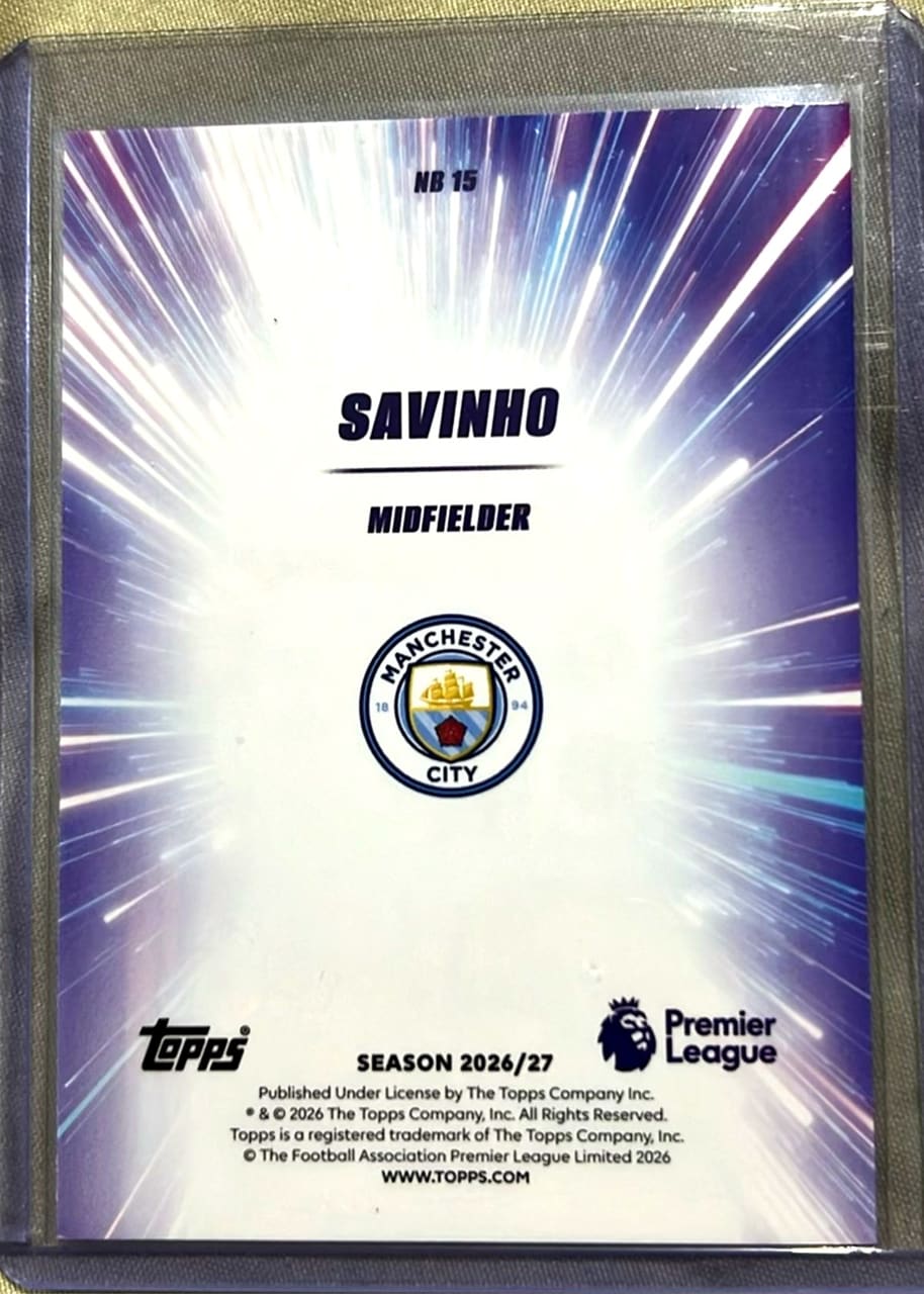 2026-27 Topps Premier League Nitro Boost Savinho, foto 2