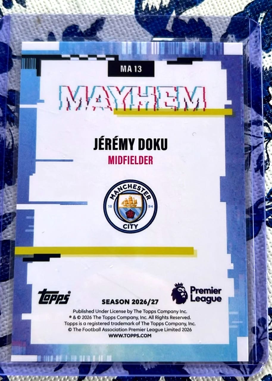 2026-27 Topps Mayhem Premier League Jérémy Doku, foto 2