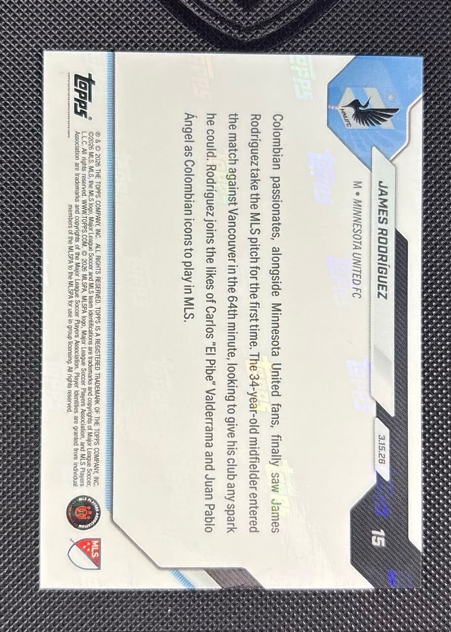 2025 Topps Now MLS James Rodriguez, foto 2