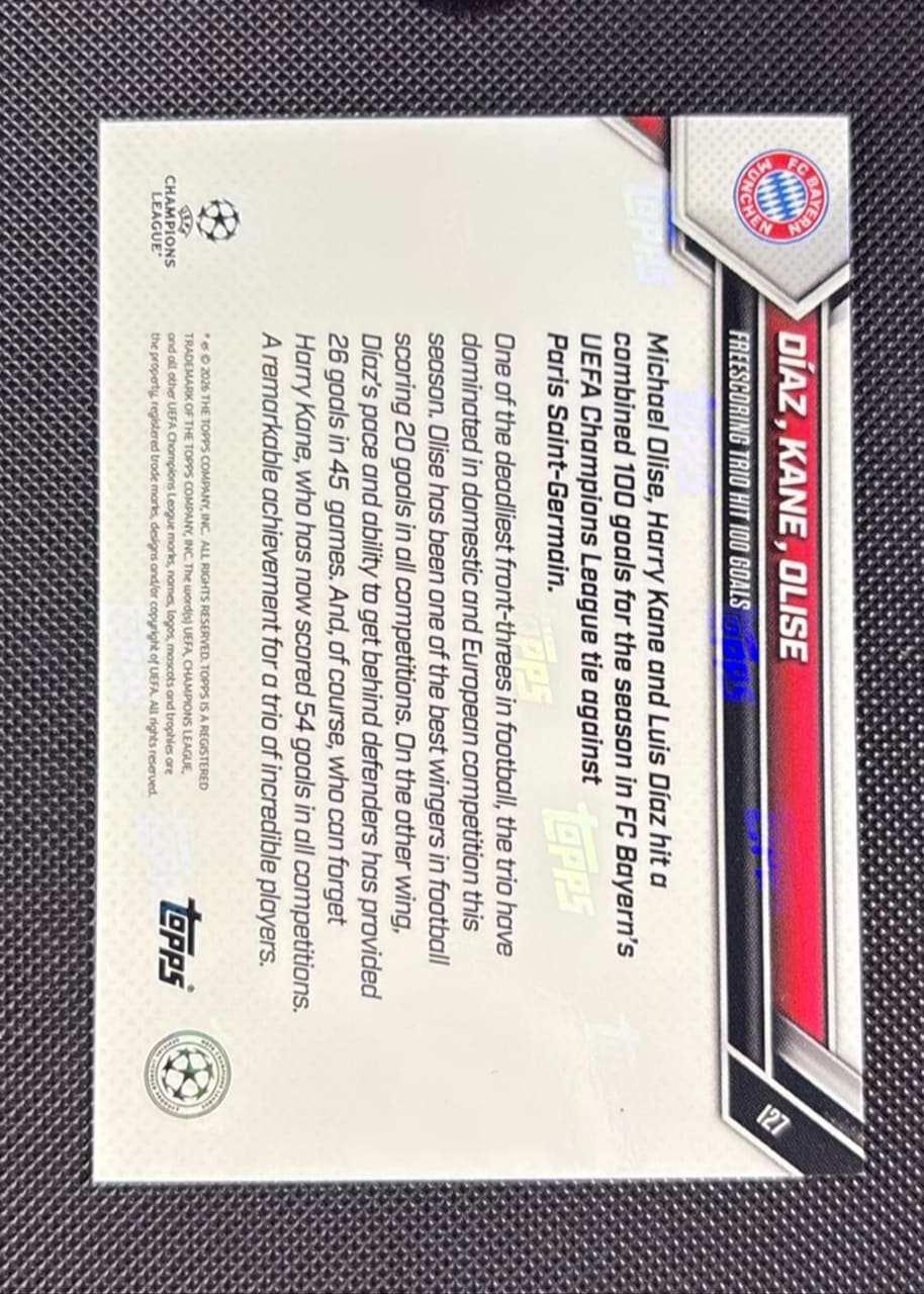 2024 Topps Now UEFA Champions League Díaz, Kane, Olise, foto 2