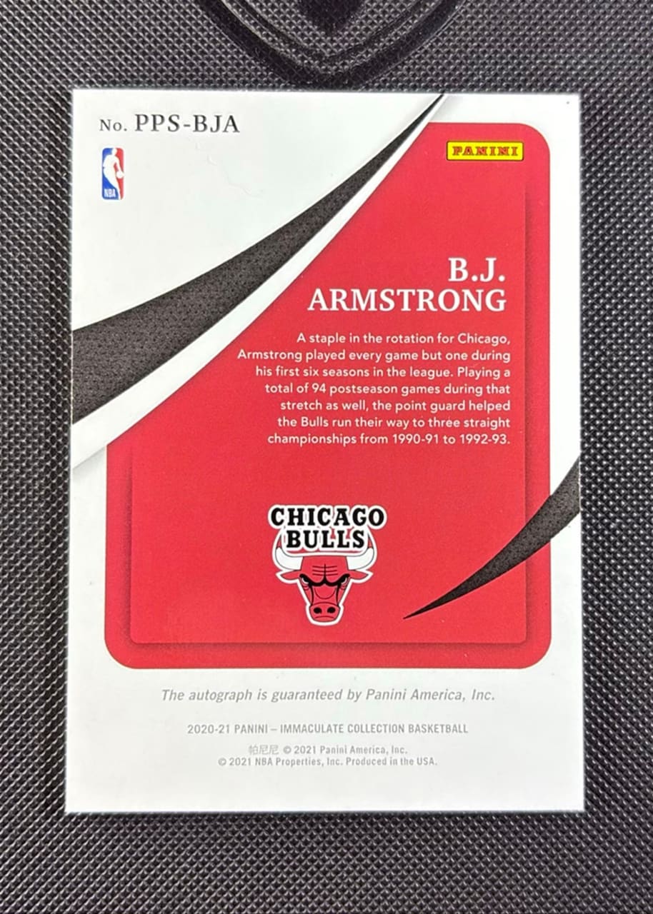 2020-21 Panini Immaculate Collection B.J. Armstrong · Numerada 87/99, foto 2