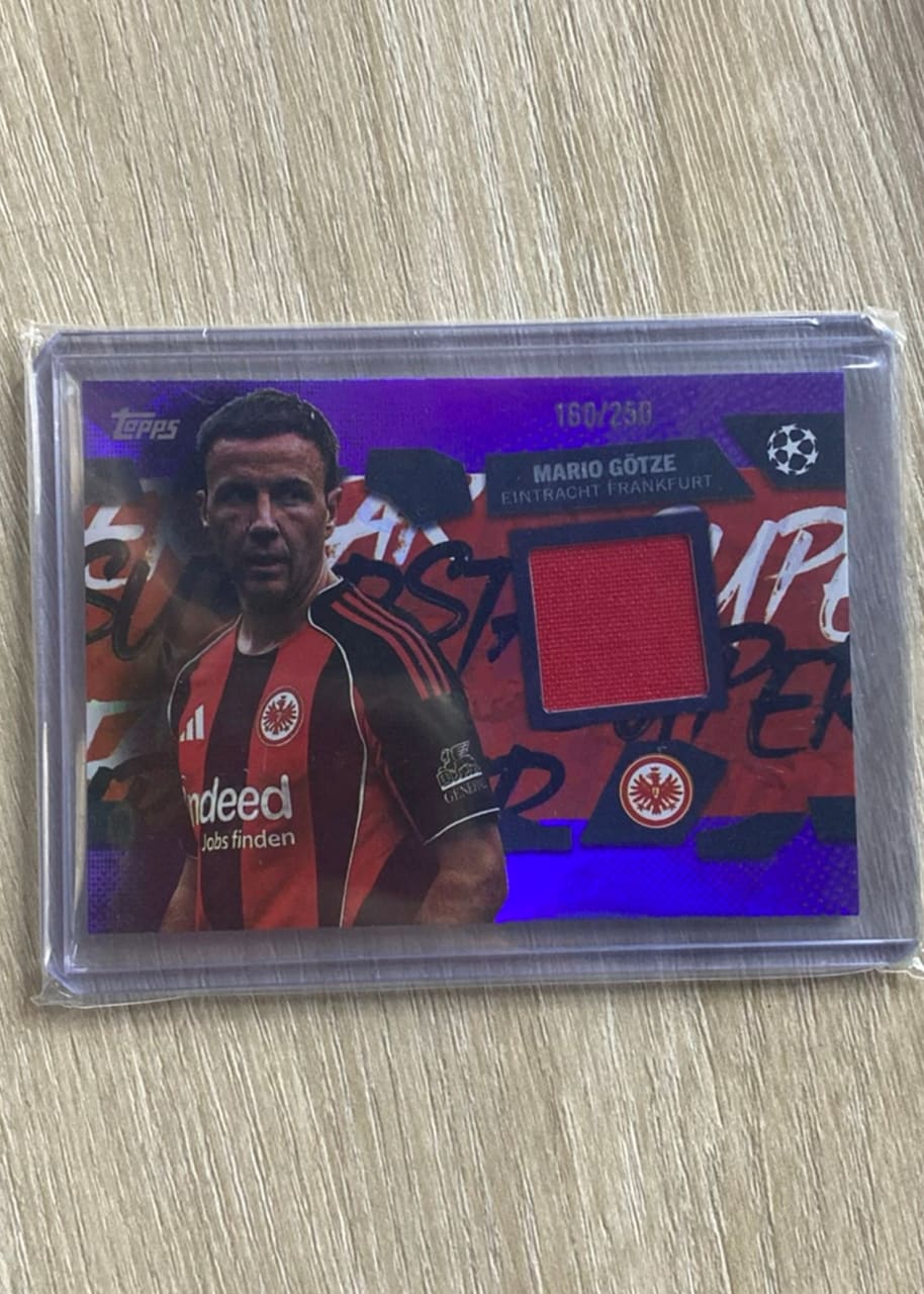 2025-26 Topps Superstar Relic Card - UEFA Club Competitions Mario Götze · Numerada 160/230
