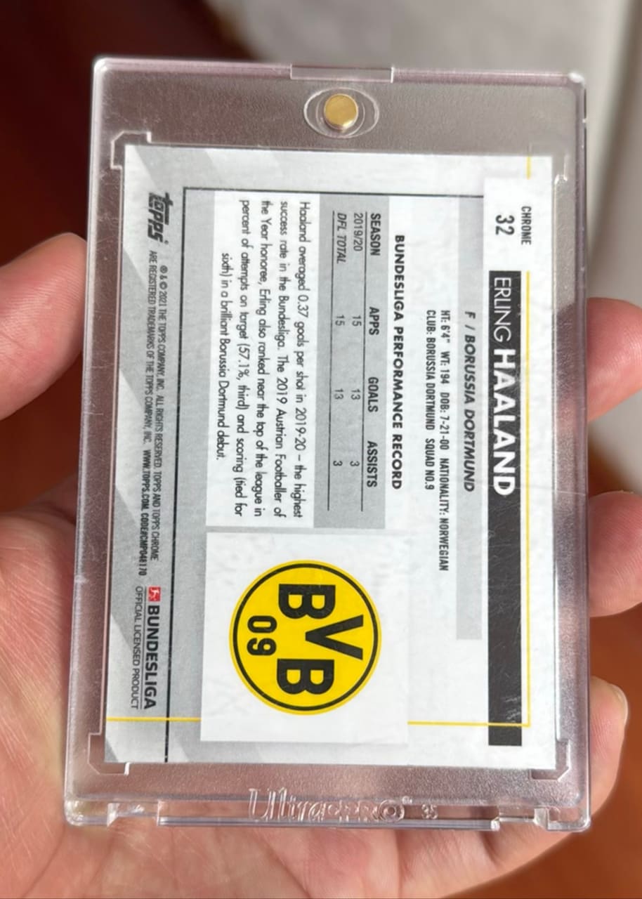 2021-22 Topps Chrome Bundesliga Erling Haaland, foto 2