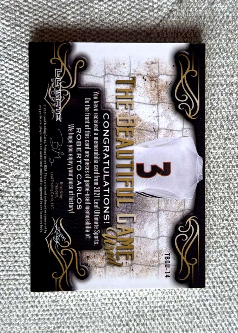 2021 Leaf Ultimate Sports Roberto Carlos, foto 2