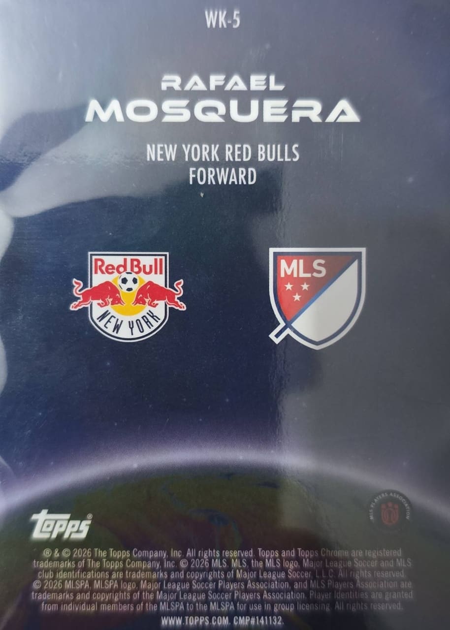 2026 Topps Chrome MLS Wonderkids Rafael Mosquera, foto 2