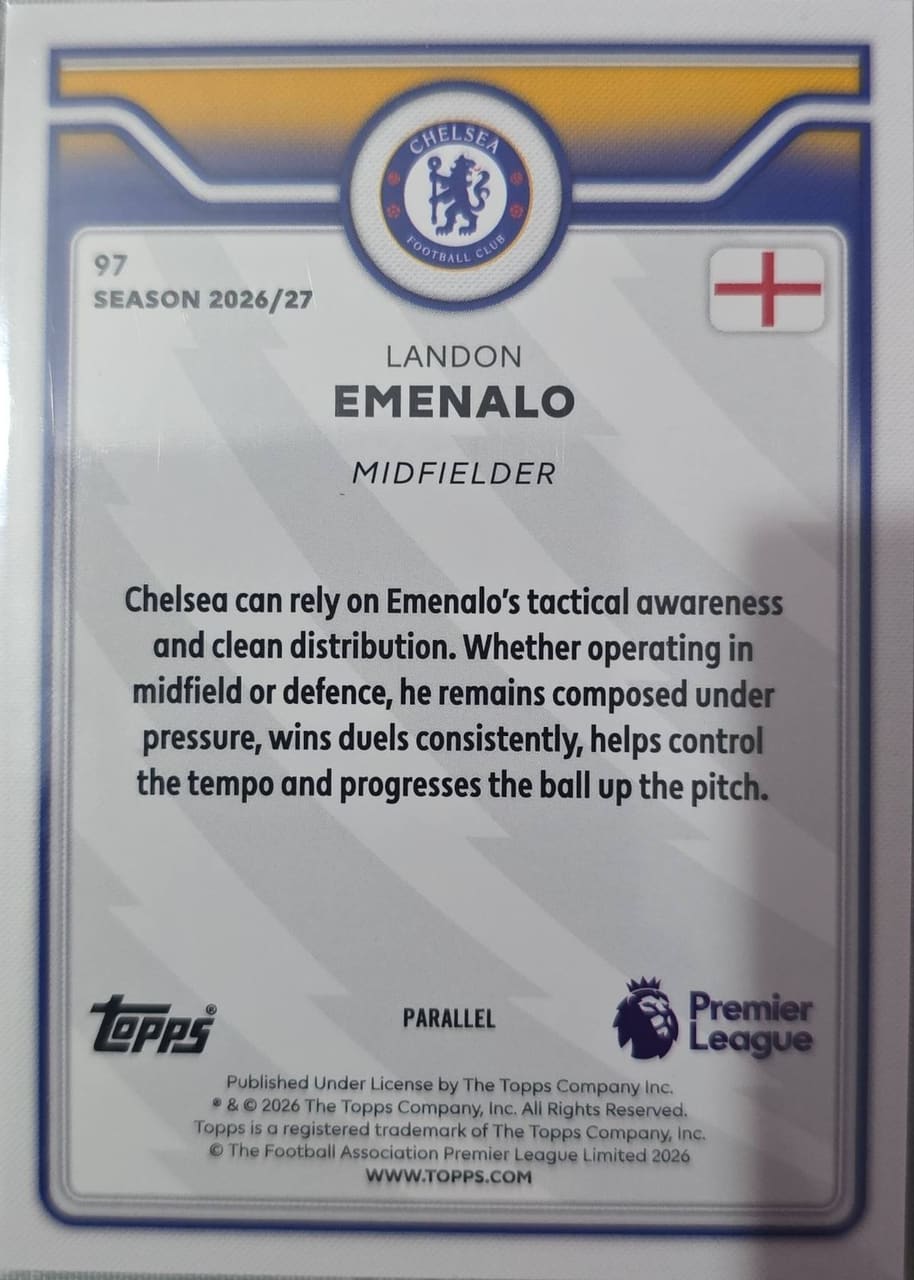 2026-27 Topps Premier League Landon Emenalo, foto 2