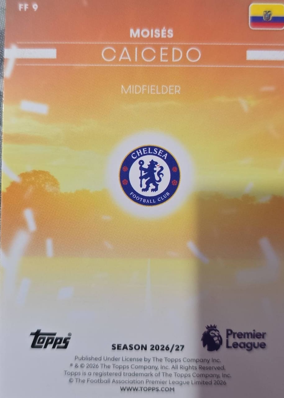 2026-27 Topps Premier League Moisés Caicedo, foto 2