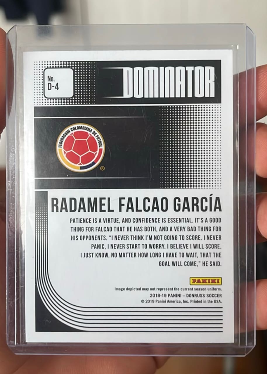 2018-19 Panini Donruss Soccer Radamel Falcao García Colombia, foto 2