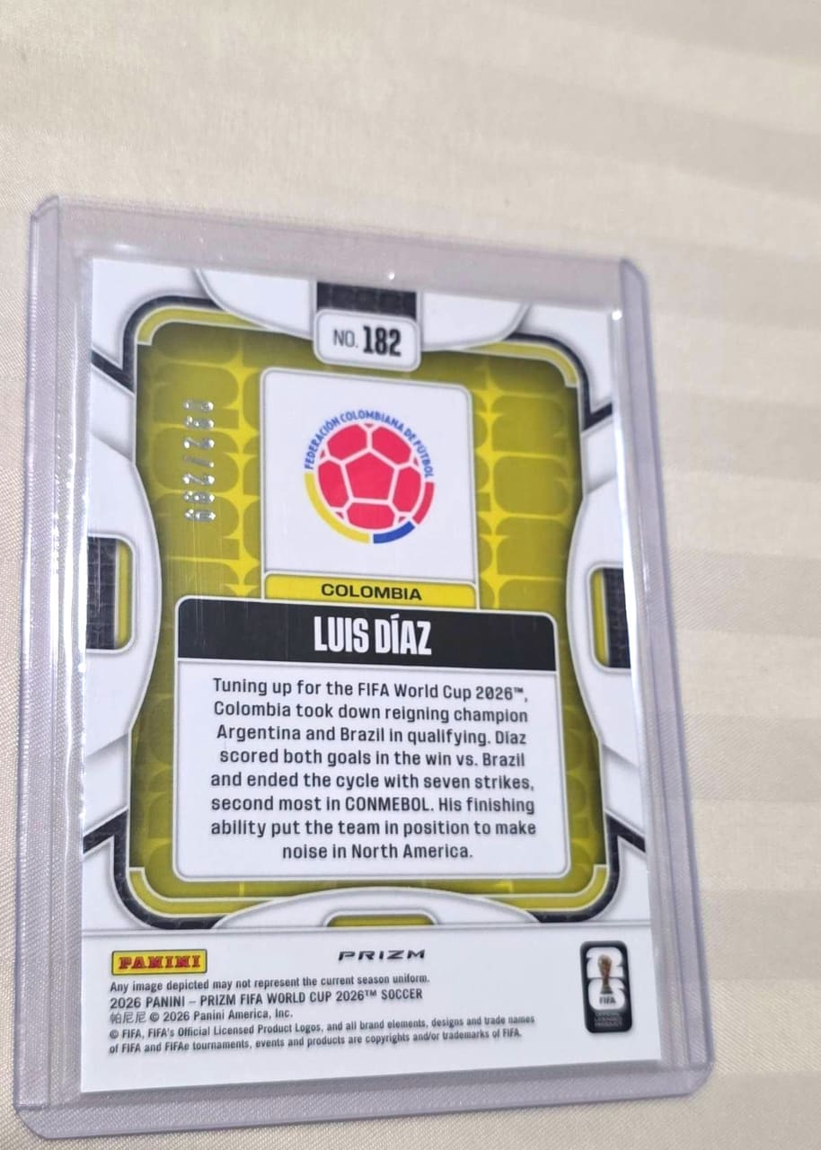 2026 Panini Prizm FIFA World Cup Soccer Luis Díaz, foto 2