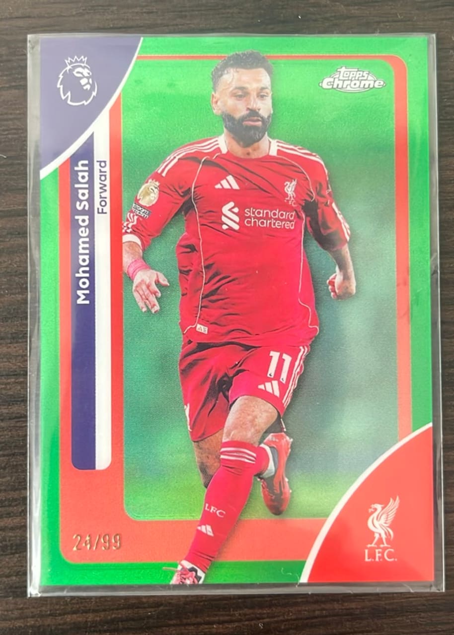 2024-25 Topps Chrome Premier League Mohamed Salah · Numerada 21/99