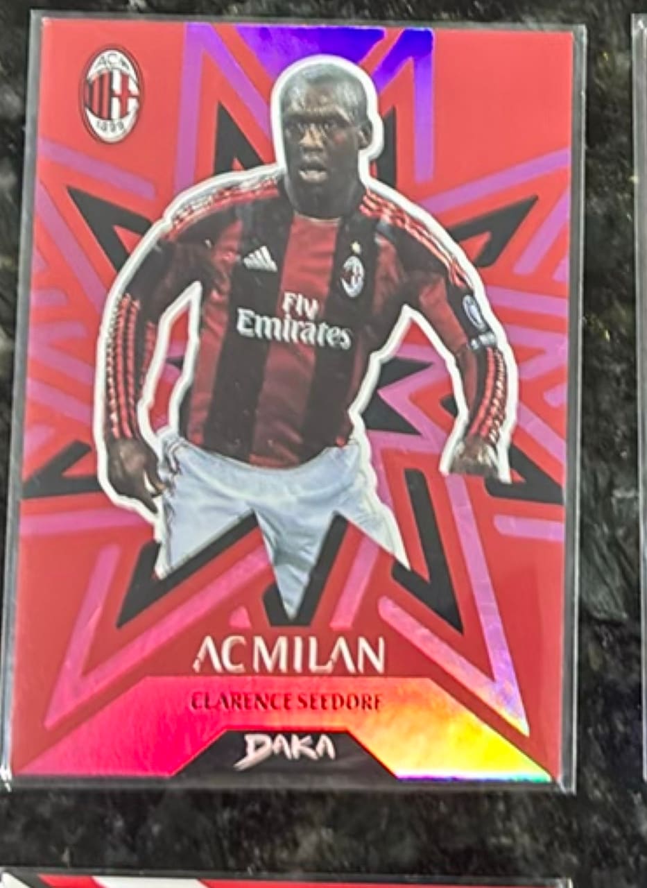 Lote de 3 cartas Fútbol DAKA AC MILÁN NUMERADAS