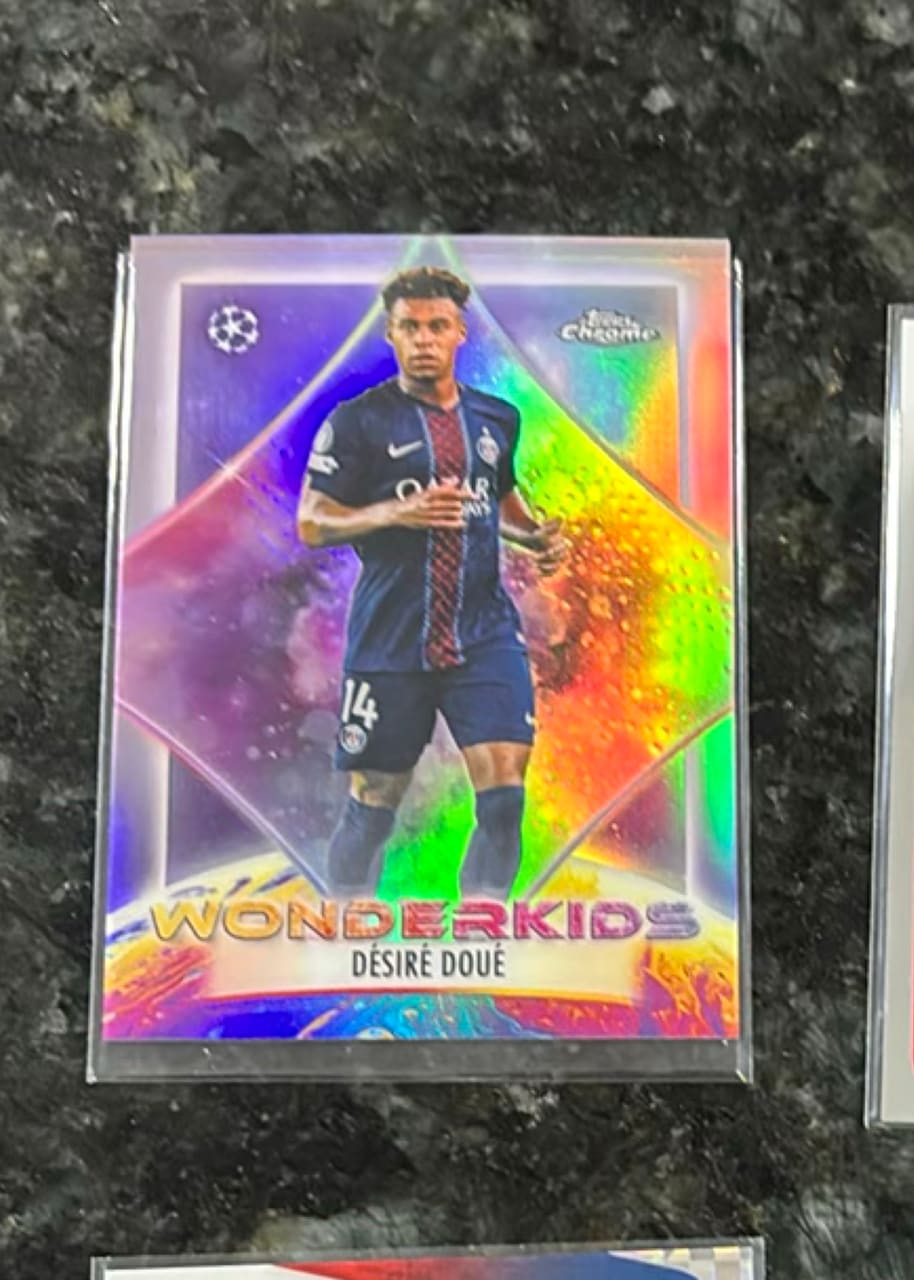 Lote de 4 cartas PSG Fútbol Chrome UEFA Champions League