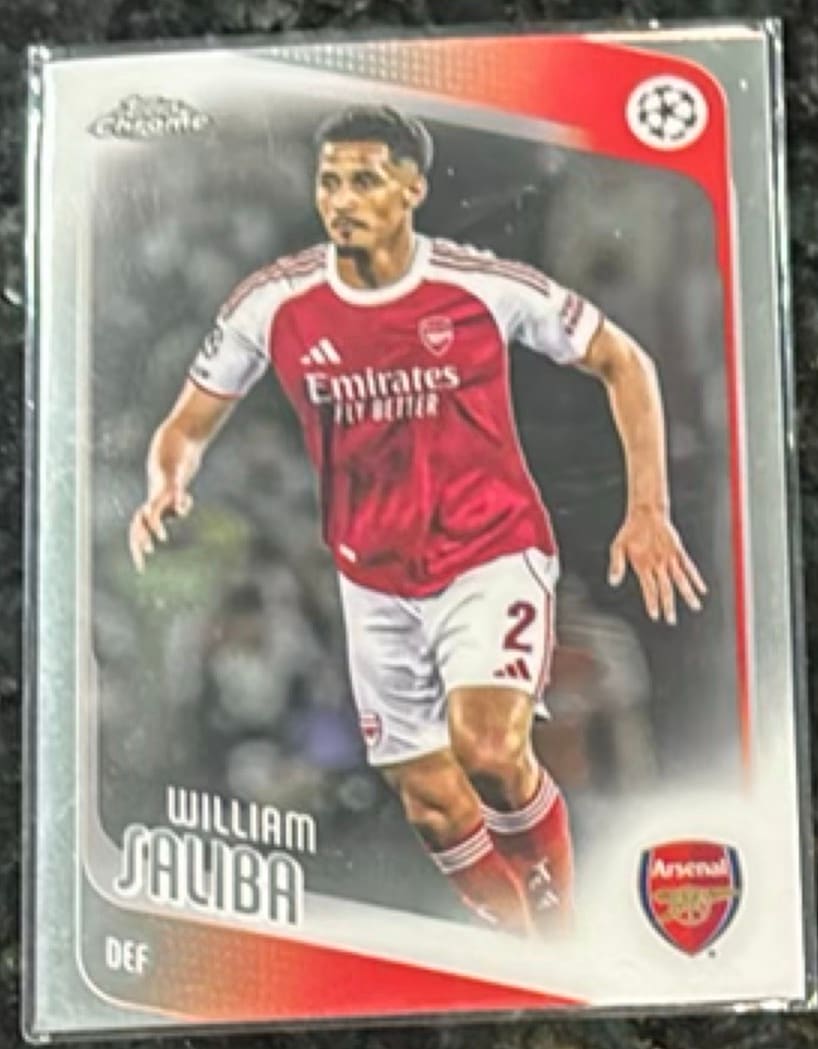 Lote de 4 cartas del ARSENAL-Fútbol Chrome UEFA Champions League