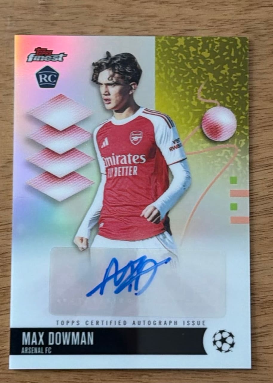 2025-26 Topps Finest UEFA Club Competitions Max Dowman