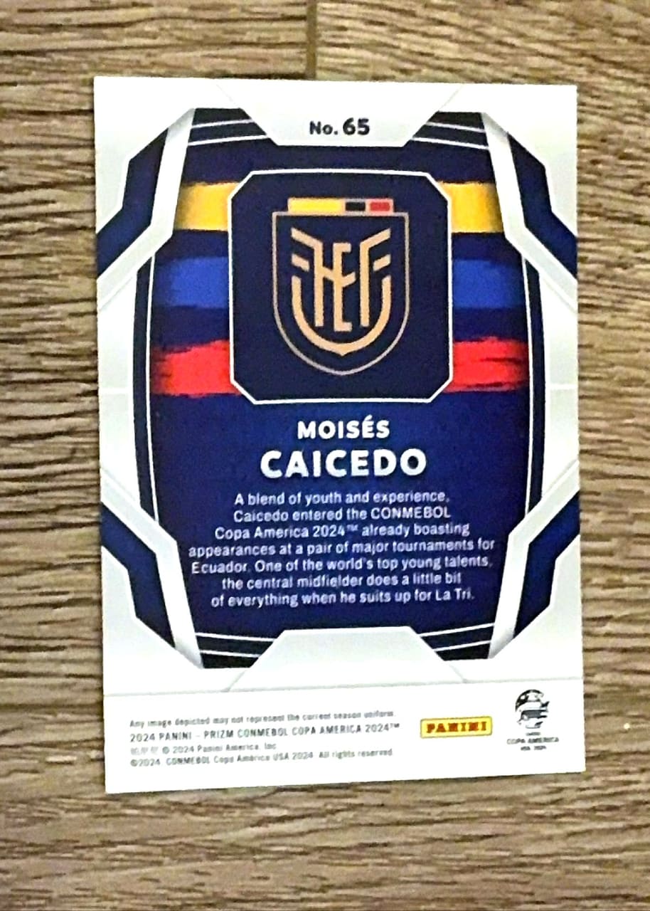 2024 Panini Prizm CONMEBOL Copa América Moisés Caicedo, foto 2