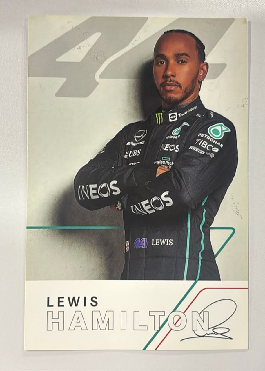 2021 Mercedes Driver Card Lewis Hamilton