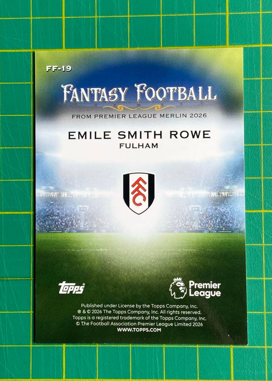 2026 Topps Premier League Merlin Fantasy Football Emile Smith Rowe, foto 2