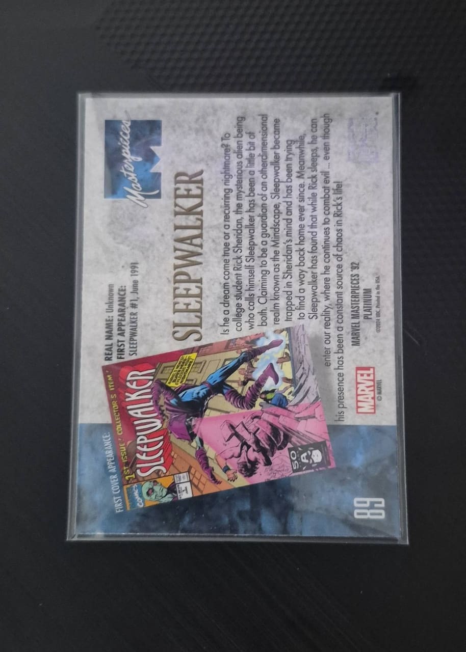 1992 Skybox Marvel Masterpieces '92 Platinum Sleepwalker, foto 2