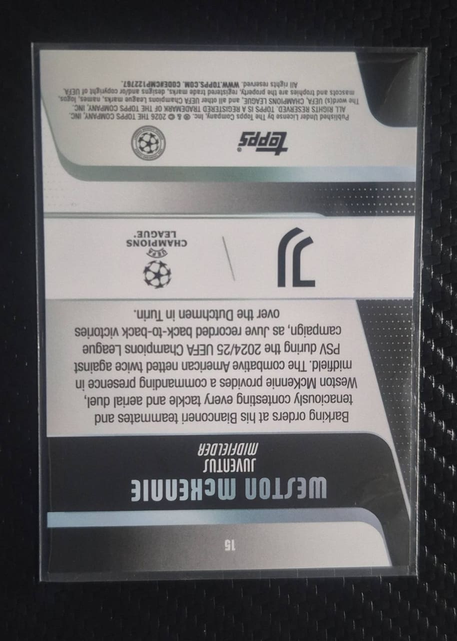 2021 Topps UEFA Champions League Weston McKennie, foto 2